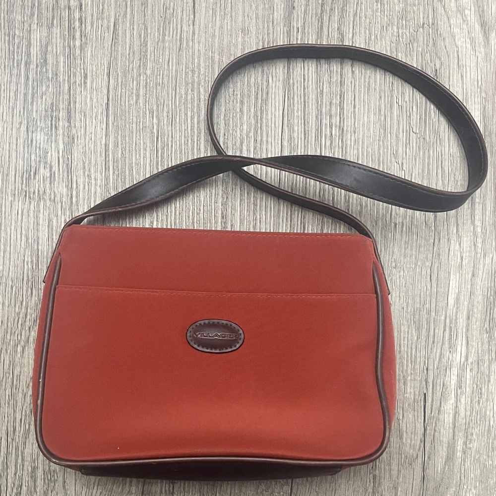 Villager Red Fabric Bag with Black Accent